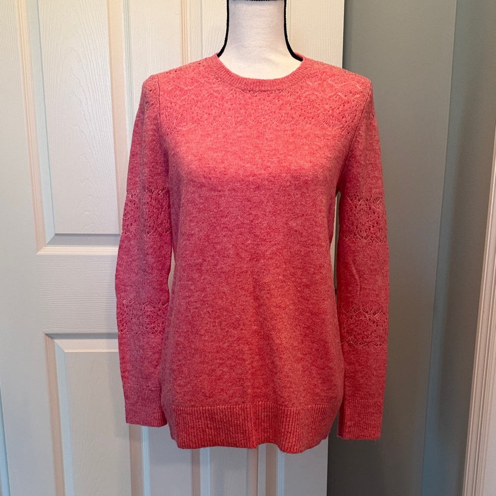 LOFT Coral Crew Neck Sweater